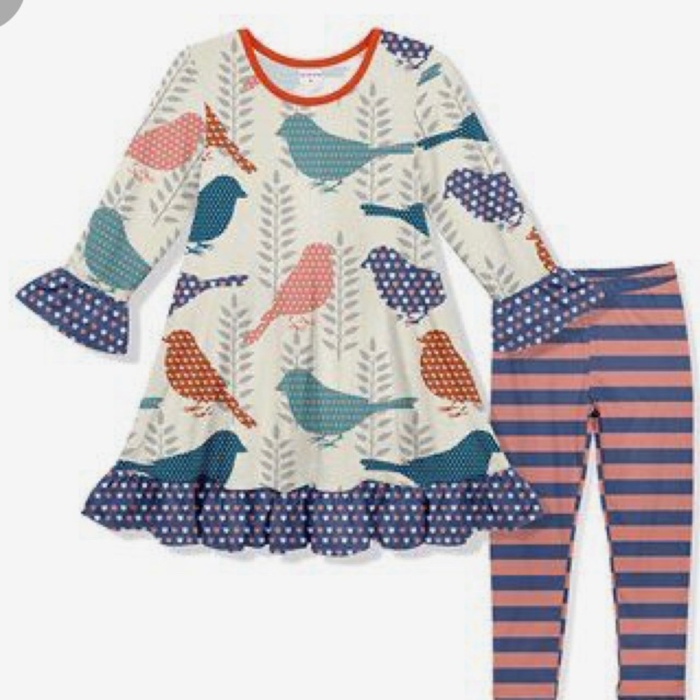 Penelope plum two piece bird outfit